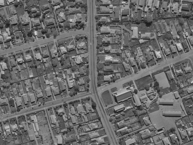 96 Idris Road from the air, 1970-1974