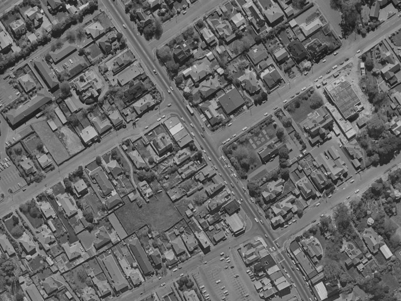 227 Papanui Road from the air, 1970-1974