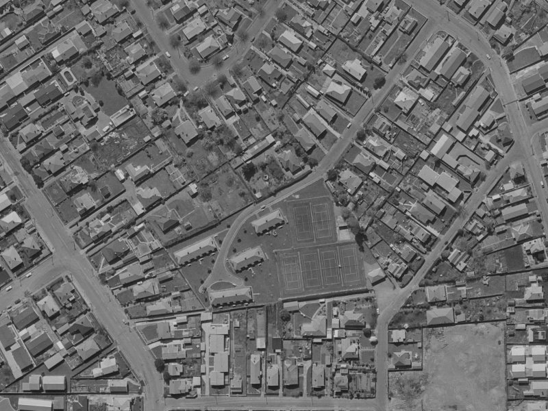 21 Coles Place from the air, 1970-1974