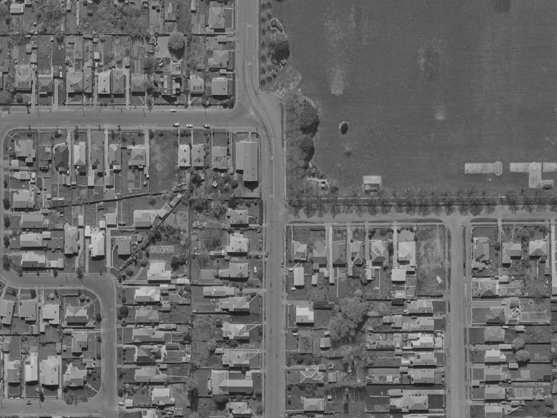 49 Edward Avenue from the air, 1970-1974