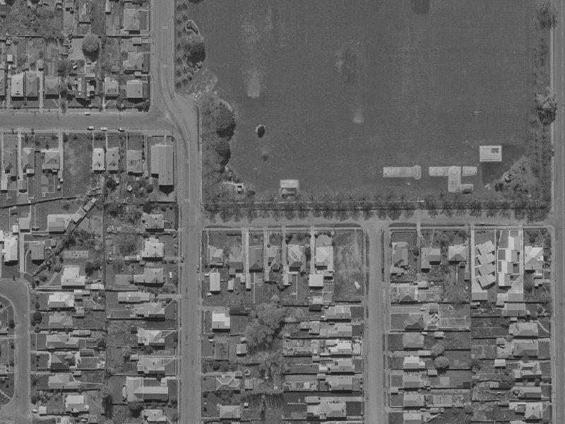 619 Barbadoes Street from the air, 1970-1974