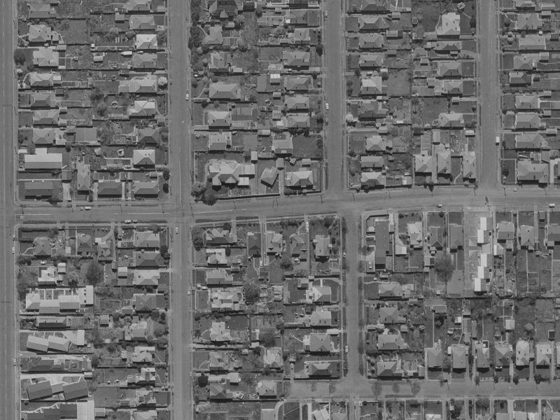 71 Edward Avenue from the air, 1970-1974