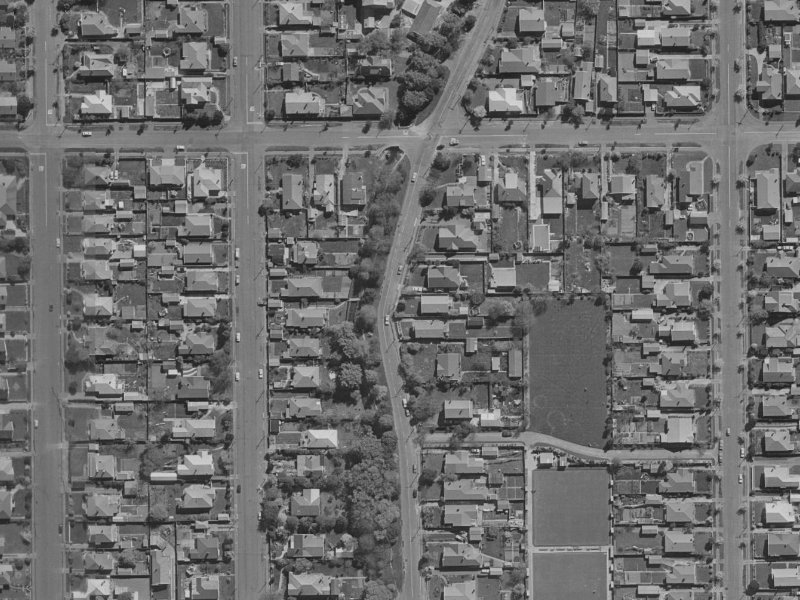 128 Stapletons Road from the air, 1970-1974
