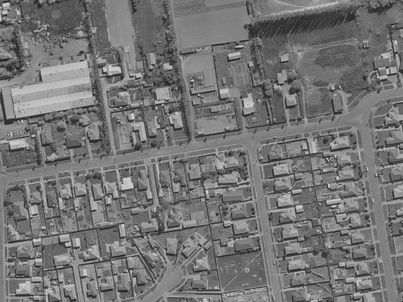 76 Birchfield Avenue from the air, 1970-1974