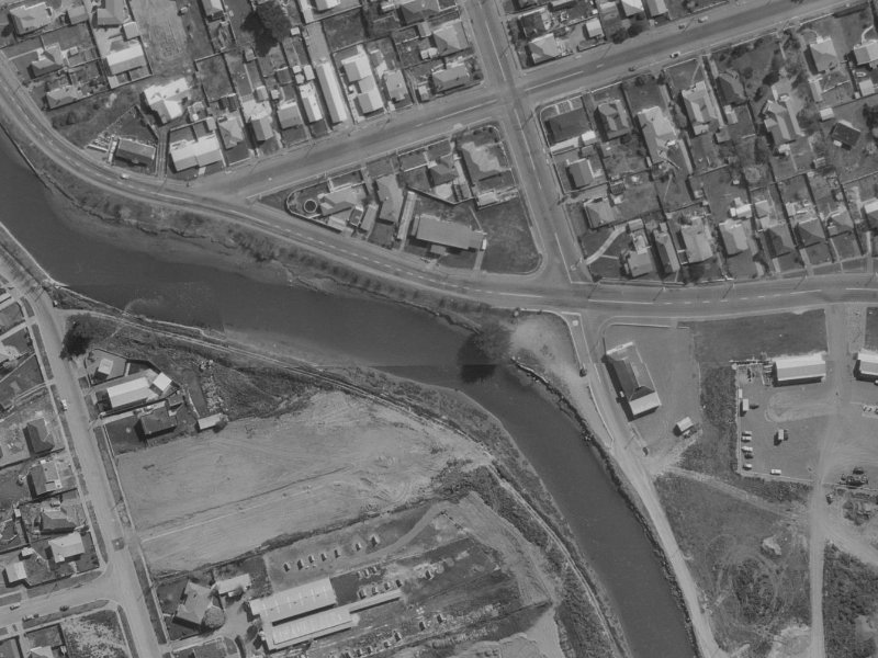 Wairoa Street from the air, 1970-1974