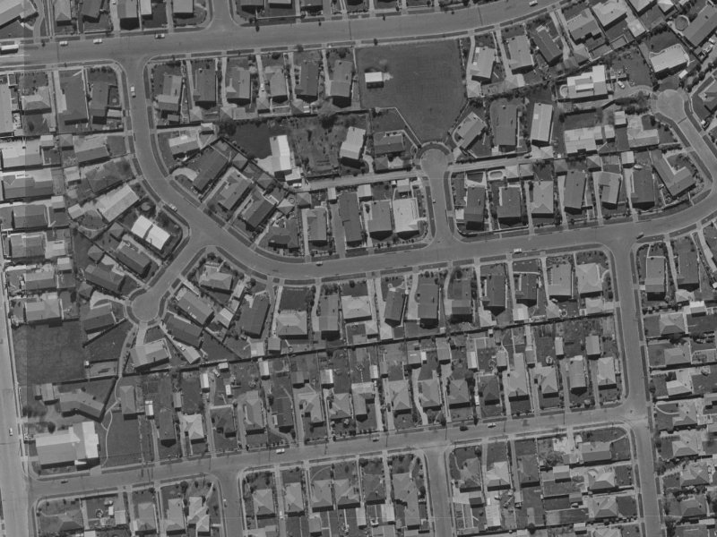 42A Raxworthy Street from the air, 1970-1974