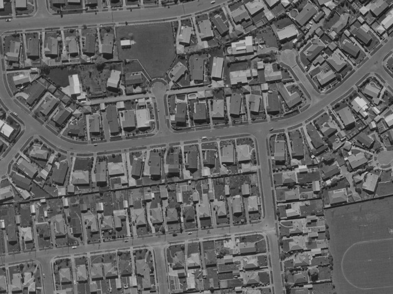33 Raxworthy Street from the air, 1970-1974