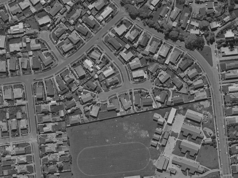 Seagrave Place from the air, 1970-1974