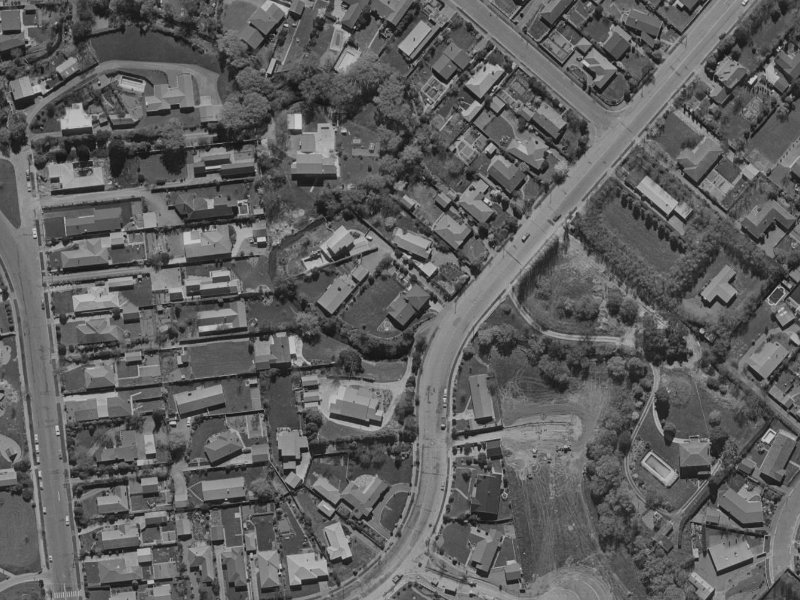 57 Greers Road from the air, 1970-1974