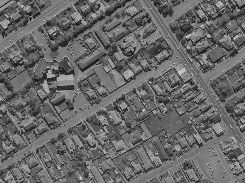 153B Leinster Road from the air, 1970-1974