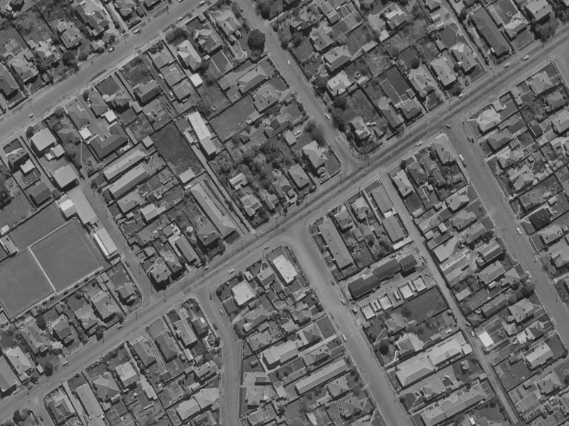 73 St Albans Street from the air, 1970-1974