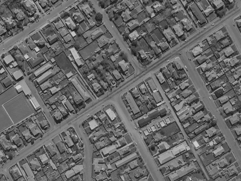 72 St Albans Street from the air, 1970-1974