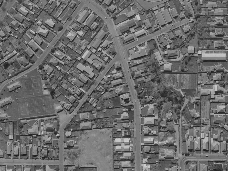 49A Trafalgar Street from the air, 1970-1974