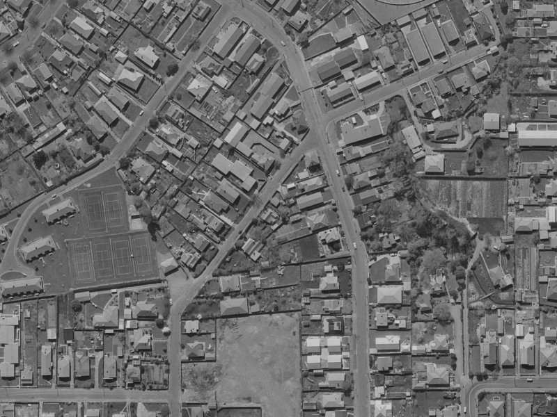 48B Trafalgar Street from the air, 1970-1974