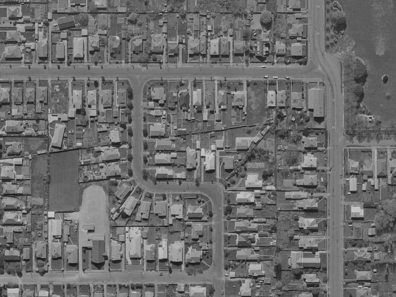 68 Lindsay Street from the air, 1970-1974