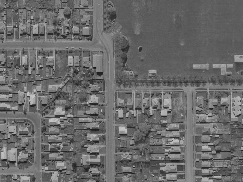 2 Edward Avenue from the air, 1970-1974