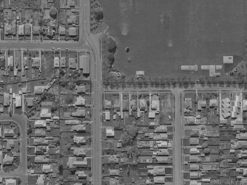 6 Edward Avenue from the air, 1970-1974