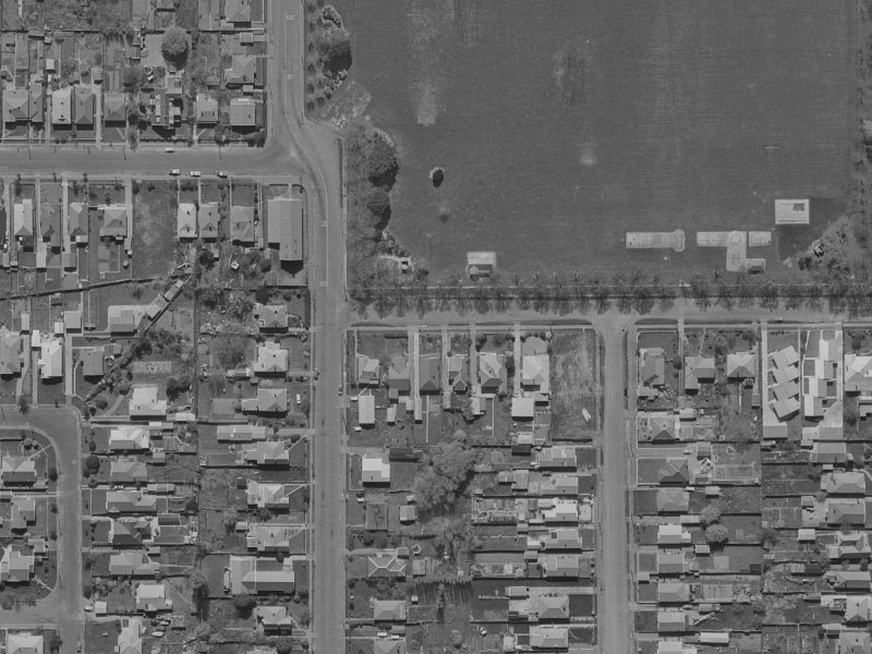 26 Edward Avenue from the air, 1970-1974