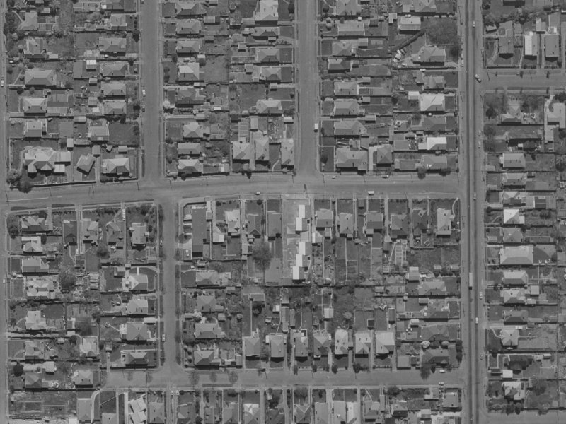 100 Edward Avenue from the air, 1970-1974