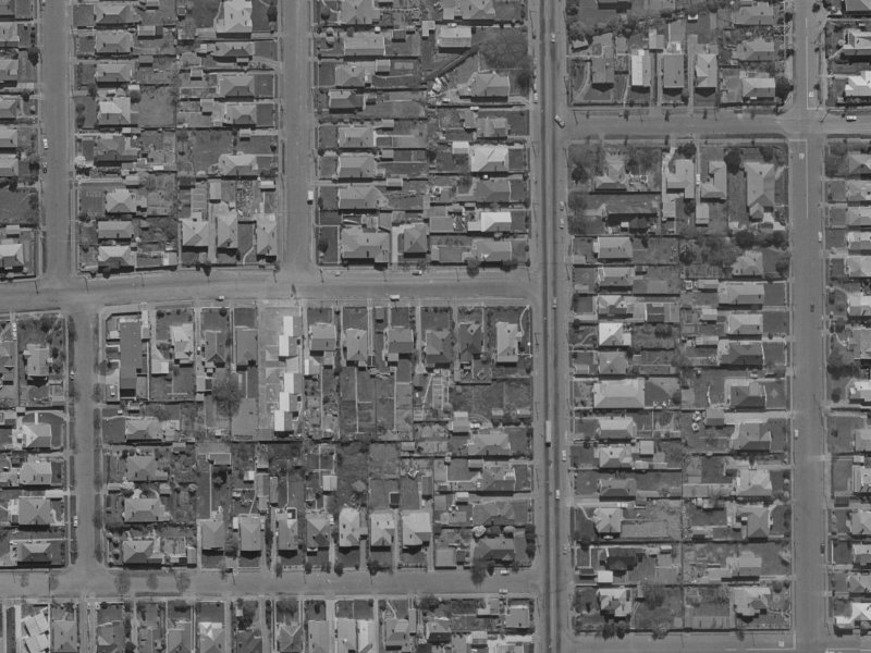 116 Edward Avenue from the air, 1970-1974