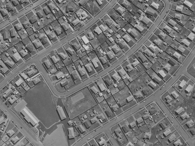 23 Sandown Crescent from the air, 1970-1974