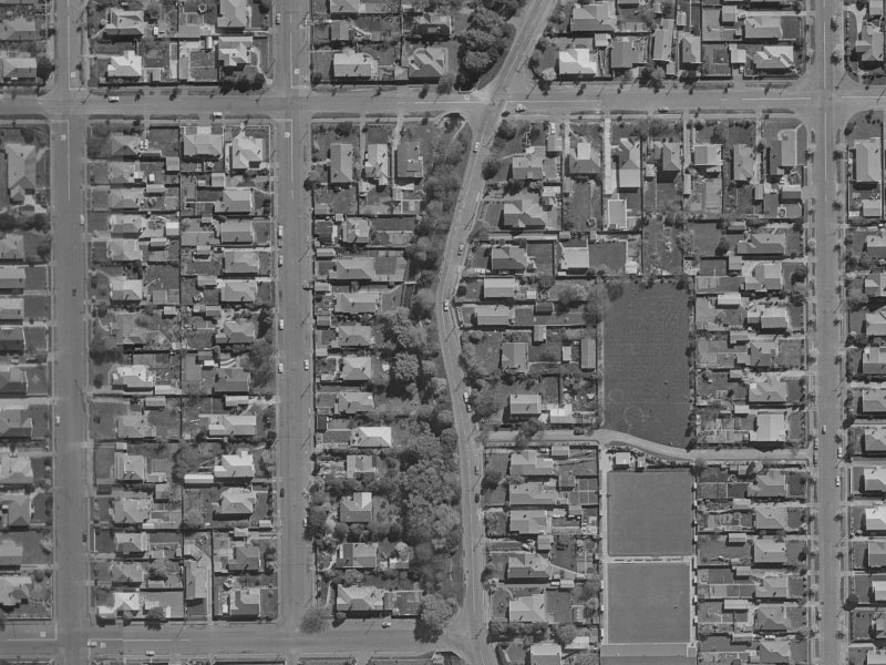126 Stapletons Road from the air, 1970-1974