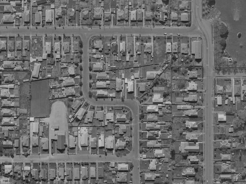 55 Lindsay Street from the air, 1970-1974