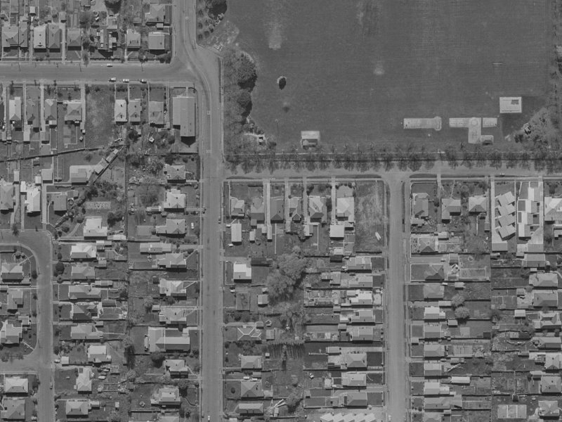 12 Edward Avenue from the air, 1970-1974