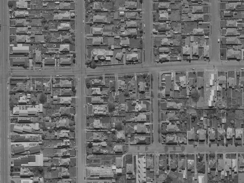 614 Barbadoes Street from the air, 1970-1974