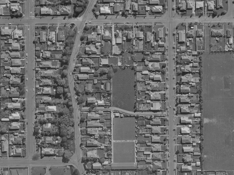 124 Stapletons Road from the air, 1970-1974