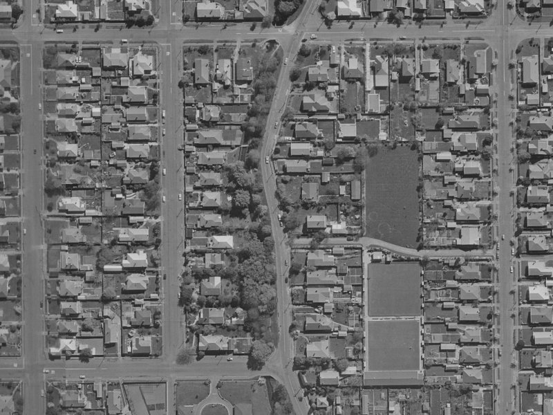 122 Stapletons Road from the air, 1970-1974