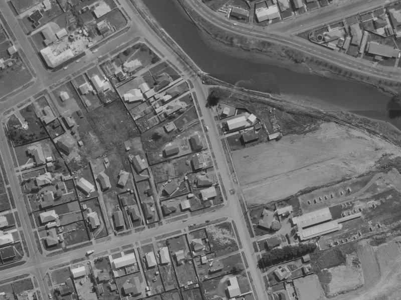 Wairoa Street from the air, 1970-1974