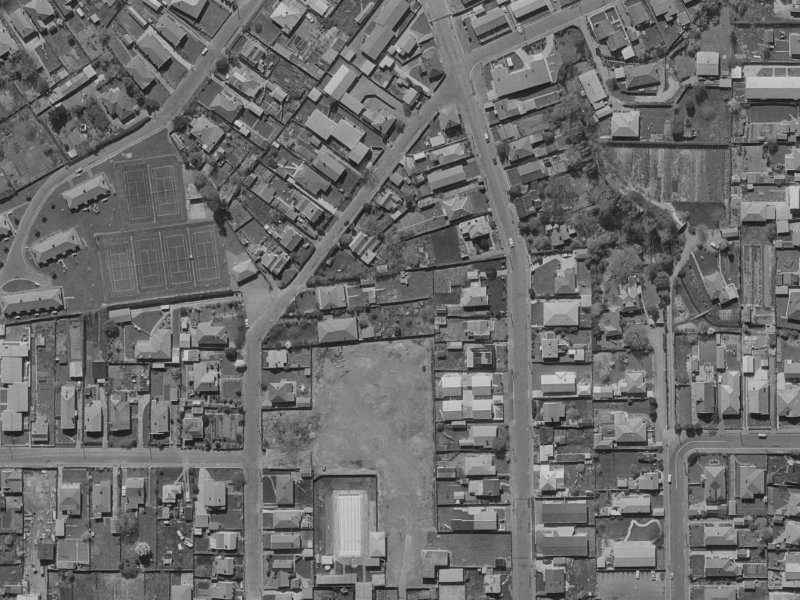 38 Trafalgar Street from the air, 1970-1974