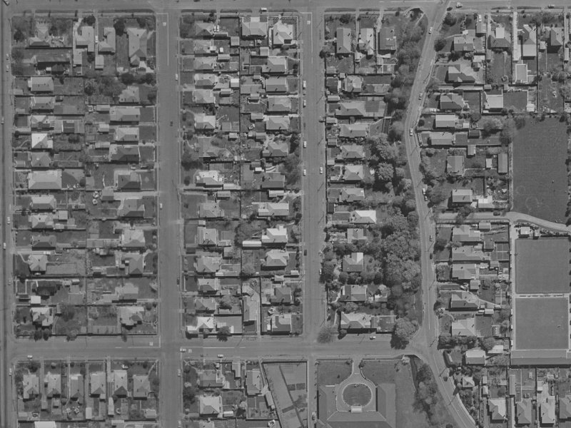 107 Slater Street from the air, 1970-1974