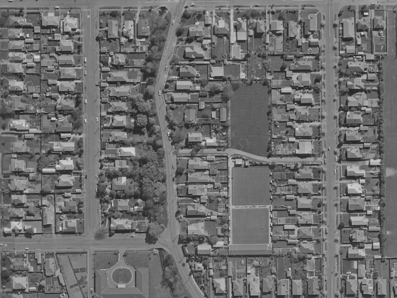 116 Stapletons Road from the air, 1970-1974