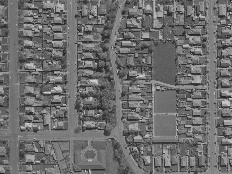 125 Stapletons Road from the air, 1970-1974