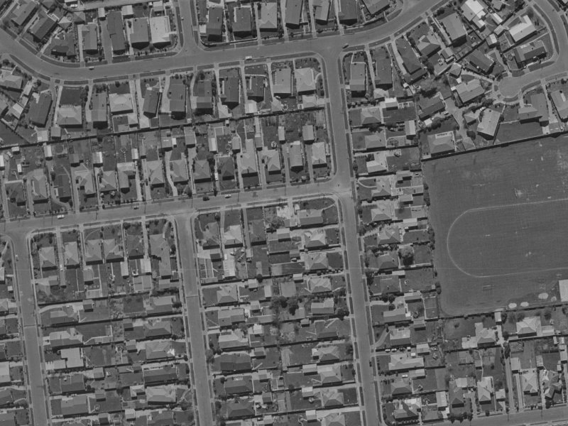 33 Coniston Avenue from the air, 1970-1974