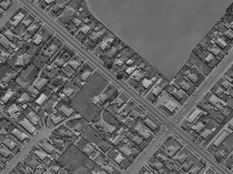 115 Memorial Avenue from the air, 1970-1974