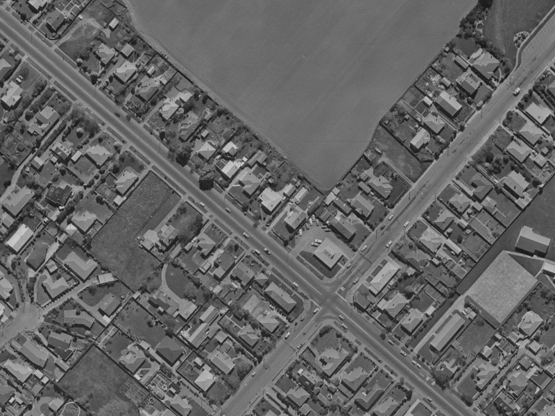 110 Memorial Avenue from the air, 1970-1974