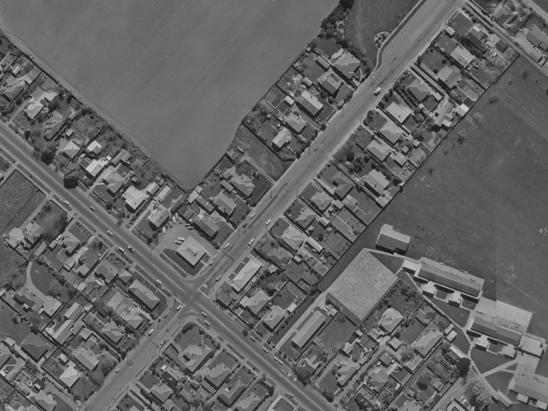 256 Ilam Road from the air, 1970-1974