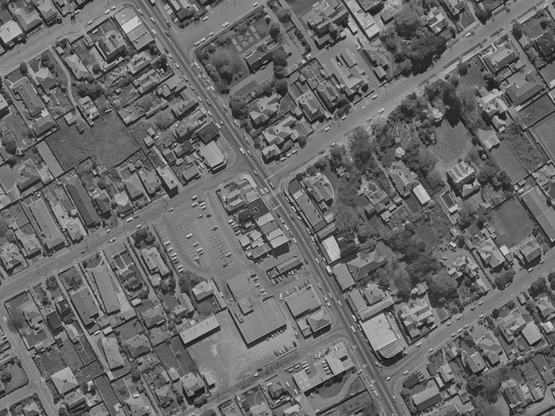 202a Papanui Road from the air, 1970-1974
