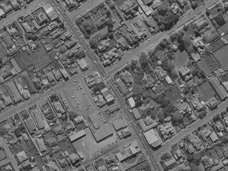 Papanui Road from the air, 1970-1974