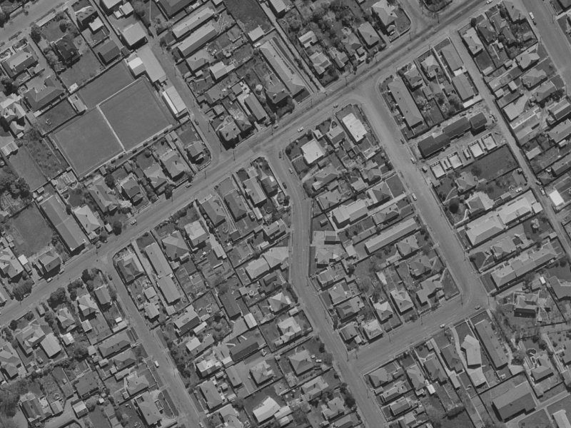 135 Bristol Street from the air, 1970-1974