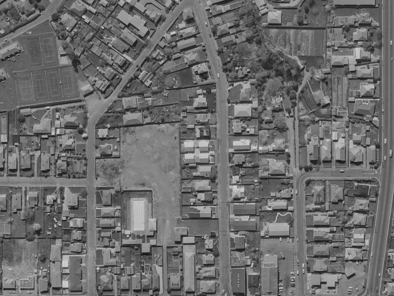 29 Trafalgar Street from the air, 1970-1974