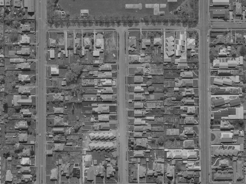 27 Allard Street from the air, 1970-1974