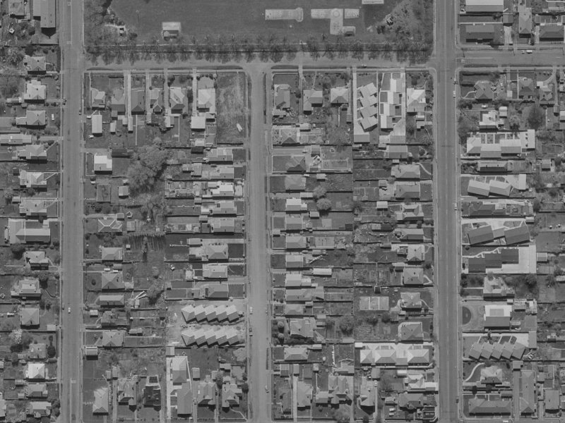 26 Allard Street from the air, 1970-1974