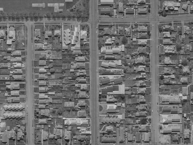 602 Barbadoes Street from the air, 1970-1974
