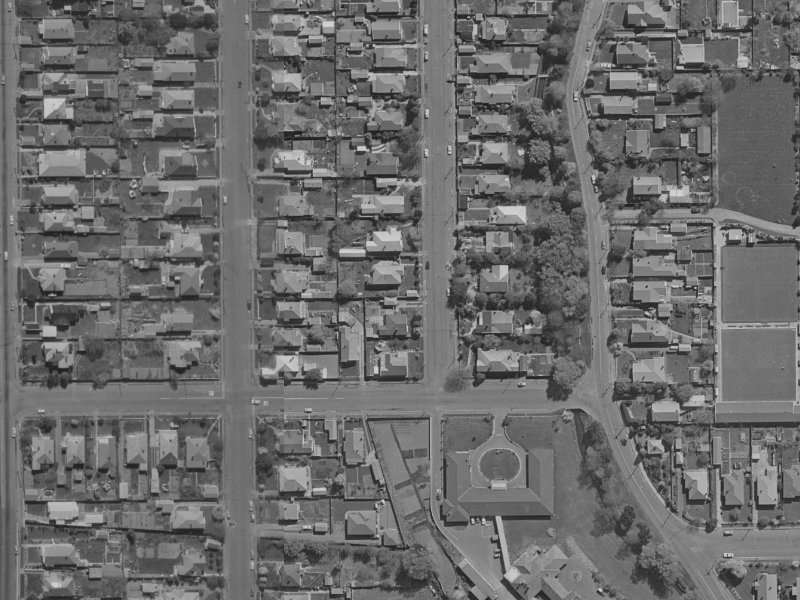 106 Slater Street from the air, 1970-1974