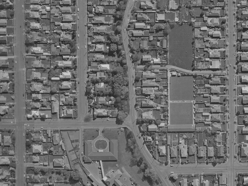 123-125 Stapletons Road from the air, 1970-1974