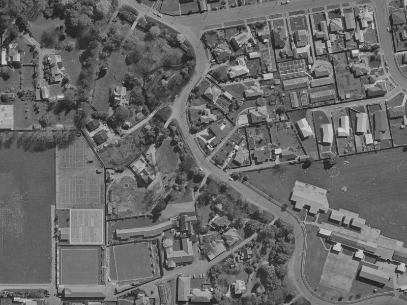 72 Banks Avenue from the air, 1970-1974